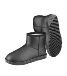 Krótkie kalosze ELT. Czarne śniegowce ELT, z futra, bez zapięcia. Za 179.00 zł.
