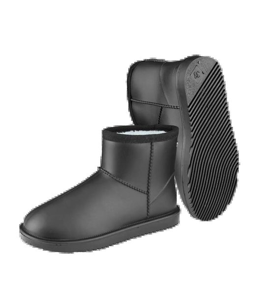 Krótkie kalosze ELT. Czarne śniegowce ELT, z futra, bez zapięcia. Za 179.00 zł.
