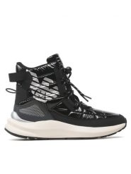 EA7 Emporio Armani Kozaki X8M005 XK308 R655 Czarny. Czarne kozaki EA7 Emporio Armani, bez wzorów, z materiału, bez obcasa, bez zapięcia. Za 994.80 zł.