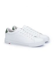LLOYD Skórzane sneakersy "Enrico" w kolorze biało-zielonym rozmiar: 45. Białe buty sportowe casual Lloyd, bez wzorów, bez zapięcia. Za 257.92 zł.