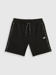 4F Spodenki dresowe męskie - czarne XL. Czarne krótkie spodenki sportowe 4F, m, bez wzorów, z dresówki. Za 149.99 zł.