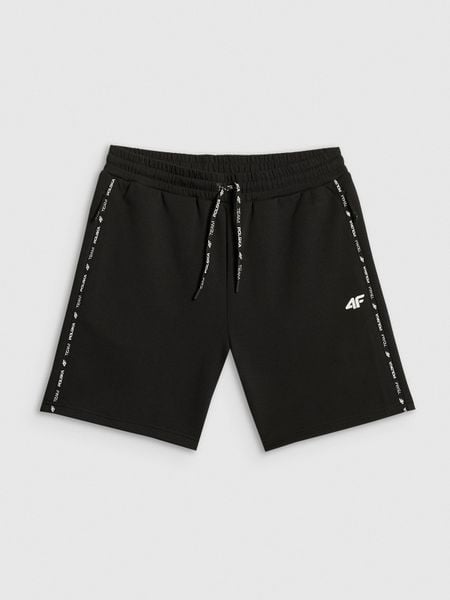 4F Spodenki dresowe męskie - czarne XL. Czarne krótkie spodenki sportowe 4F, m, bez wzorów, z dresówki. Za 149.99 zł.