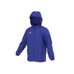 Kurtka wiatrówka piłkarska Kipsta Essential Club 50. Niebieskie kurtki KIPSTA, l, bez wzorów, z materiału, bez kaptura. Za 69.99 zł.