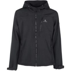 Męska kurtka Softshell Athl DPT Hermes - Czarna, Wodoodporna. Czarne kurtki ZUMBA WEAR, m, bez wzorów, z polaru, bez kaptura. Za 317.99 zł.