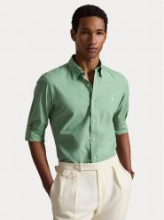 Polo Ralph Lauren Koszula 710929348500 Turkusowy Slim Fit. Niebieskie koszule Polo Ralph Lauren, l, bez wzorów, z bawełny, bez kołnierzyka, bez ramiączek. Za 639.99 zł.