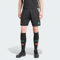 Szorty Arsenal 24/25 Away. Czarne szorty Adidas, xl, bez wzorów, z materiału, sportowe. Za 199.00 zł.