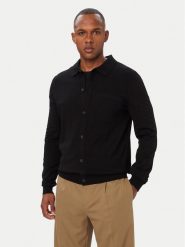 HUGO Kardigan San Jordan 50553663 Czarny Regular Fit. Czarne swetry rozpinane Hugo, l, bez wzorów, z wiskozy, bez kołnierzyka, bez ramiączek. Za 679.99 zł.