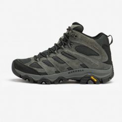 Second Life - Buty turystyczne męskie Merrell Moab 3 Mid - Stan Doskonały. Szare buty turystyczne Merrell, bez wzorów, z materiału, bez zapięcia, trekkingowe. Za 551.99 zł.