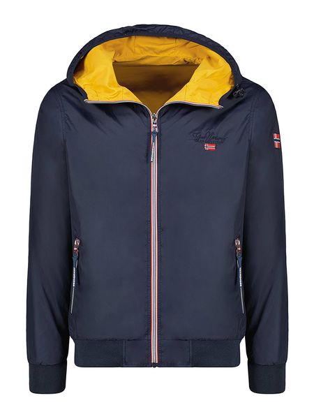 Geographical Norway Dwustronna kurtka przejściowa "Arrivial" w kolorze granatowo-żółtym rozmiar: 3XL. Niebieskie kurtki Geographical Norway, xl, bez wzorów, bez kaptura. Za 174.84 zł.