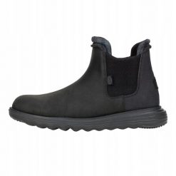 HEYDUDE Męskie Sztyblety Branson Classic. Czarne sztyblety Hey dude, bez wzorów, z materiału, bez obcasa, bez zapięcia. Za 439.00 zł.