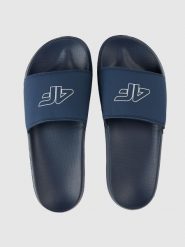 Klapki męskie na basen 4F 4FRSS26FSLIM052. Czarne klapki 4F, z poliesteru. Za 59.99 zł.
