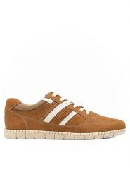 Sergio Bardi Sneakersy HAVANA-39 MI07 Brązowy. Brązowe buty sportowe casual Sergio Bardi, bez wzorów, ze skóry, bez zapięcia. Za 229.99 zł.