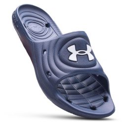 Klapki sportowe basenowe męskie Under Armour UA Locker IV. Niebieskie klapki Under Armour. Za 128.60 zł.