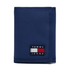 Mały Portfel Męski Tommy Jeans. Niebieskie portfele Tommy Jeans, bez wzorów, z jeansu. Za 109.99 zł.