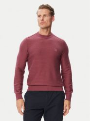 BOSS Sweter Arion 50527584 Bordowy Regular Fit. Czerwone swetry rozpinane Boss, m, bez wzorów, z bawełny, bez kołnierzyka, bez ramiączek. Za 599.99 zł.