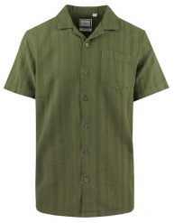 Letnia Koszula Weekendowa z Lnem - Brave Soul - Khaki. Zielone koszule Brave Soul, na lato, l, bez wzorów, z bawełny, bez kołnierzyka, bez ramiączek. Za 129.00 zł.