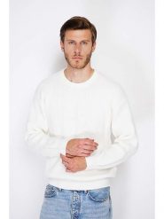 C& Jo Sweter w kolorze białym rozmiar: 50. Białe swetry nierozpinane C& Jo, bez wzorów, bez kołnierzyka, bez ramiączek. Za 195.99 zł.