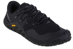 Buty trekkingowe męskie Merrell Trail Glove 7. Czarne buty turystyczne Merrell, bez wzorów, z gumy, bez zapięcia, do biegania. Za 617.00 zł.