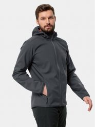 Jack Wolfskin Kurtka softshell Bornberg Hoody 1307471 Czarny Regular Fit. Czarne kurtki outdoor i hardshell Jack Wolfskin, m, bez wzorów, z softshellu, bez kaptura. Za 629.99 zł.