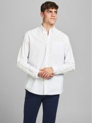 Jack&Jones Koszula 12182486 Biały Slim Fit. Białe koszule Jack&Jones, m, bez wzorów, z bawełny, bez kołnierzyka, bez ramiączek. Za 109.99 zł.