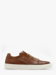 Półbuty męskie w sportowym stylu. Brązowe eleganckie półbuty Ryłko, bez wzorów, ze skóry, bez obcasa, bez zapięcia. W wyprzedaży za 299.99 zł.