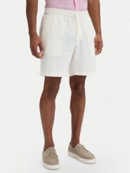 Tommy Hilfiger Szorty materiałowe Dover MW0MW44358 Biały Regular Fit. Białe szorty Tommy Hilfiger, m, bez wzorów, ze lnu. Za 409.99 zł.