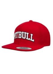 Czapka męska Pitbull Snapback PITBULL. Czerwone czapki z daszkiem PITBULL, bez wzorów, z materiału. Za 129.00 zł.