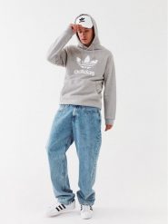 Adidas Bluza adicolor Classics Trefoil Hoodie IA4884 Szary Regular Fit. Szare bluzy Adidas, m, bez wzorów, z bawełny, bez kaptura. Za 169.99 zł.