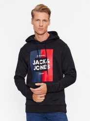 Jack&Jones Bluza Oscar 12235248 Czarny Regular Fit. Czarne bluzy Jack&Jones, m, bez wzorów, z bawełny, bez kaptura. Za 89.99 zł.