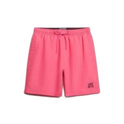 Szorty kąpielowe Superdry Essential 16. Czerwone krótkie spodenki sportowe Superdry, m, bez wzorów, z materiału. Za 190.95 zł.