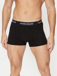 Guess Bokserki M4BZ44 K6YW1 Czarny. Czarne bokserki Guess, m, z aplikacjami, z bawełny. Za 129.00 zł.