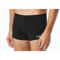 Bokserki do pływania TYR Solid. Czarne odzież kąpielowa TYR, m, bez wzorów, sportowe. Za 199.00 zł.