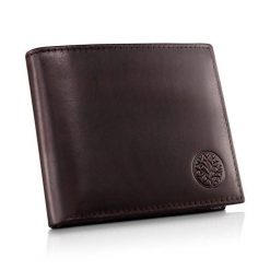 Portfel skórzany BETLEWSKI BPM-NVTC-66 brązowy. Brązowe portfele Betlewski, bez wzorów, ze skóry. Za 159.99 zł.