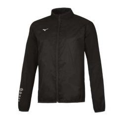 Kurtka przeciwdeszczowa Mizuno authentic. Czarne kurtki do biegania Mizuno, xl, bez wzorów, bez kaptura, do biegania. W wyprzedaży za 213.30 zł.