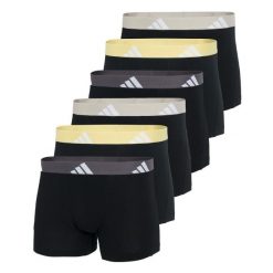 Bokserki Active Flex Cotton 6 pak. Czarne bokserki Adidas, l, bez wzorów, z bawełny. Za 333.00 zł.