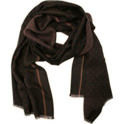 Ciemny Brązowy Elegancki Szalik V.Fraas, Przejściowy, Cienki, w Kropki, Groszki. Brązowe szaliki V. Fraas, bez wzorów. Za 49.00 zł.