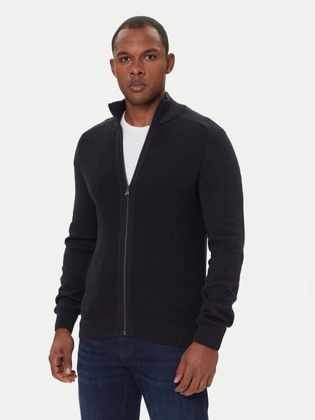 JOOP! Jeans Kardigan Olegor 30048178 Granatowy Modern Fit. Niebieskie swetry rozpinane JOOP! Jeans, l, bez wzorów, z bawełny, bez kołnierzyka, bez ramiączek. Za 579.99 zł.