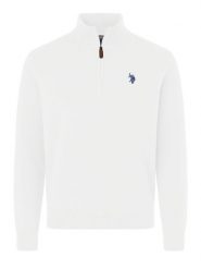 U.S. Polo Assn. Sweter w kolorze białym rozmiar: L. Białe swetry nierozpinane U.S. Polo Assn., l, bez wzorów, z bawełny, bez kołnierzyka, bez ramiączek. Za 188.40 zł.