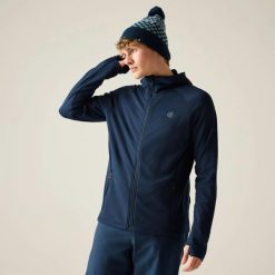 Męska bluza Venture z kapturem i elastyczną warstwą pośrednią. Niebieskie bluzy z kapturem Dare 2B, m, bez wzorów, z materiału, z kapturem. Za 305.50 zł.