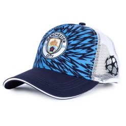 Czapka Manchester City - trucker - licencjonowana Champions League. Niebieskie czapki z daszkiem MANCHESTER CITY, bez wzorów, z bawełny. Za 97.00 zł.