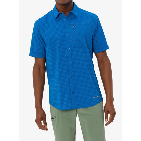 Koszula turystyczna męska Vaude Seiland Shirt IV. Niebieskie koszule Vaude, m, bez wzorów, bez kołnierzyka, bez ramiączek. Za 230.99 zł.