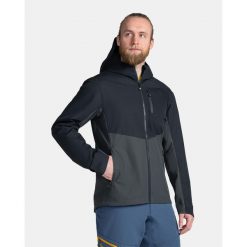 Kurtka outdooroowa męska Kilpi SONNA-M. Czarne kurtki Kilpi, m, bez wzorów, bez kaptura. Za 370.41 zł.