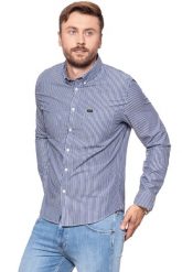 KOSZULA LEE SLIM BUTTON DOWN WHITE L66VBB12. Białe koszule Lee, l, z aplikacjami, bez kołnierzyka, bez ramiączek. W wyprzedaży za 69.99 zł.