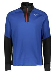 Mizuno Koszulka "Warmalite" w kolorze niebiesko-czarnym do biegania rozmiar: XL. Czarne t-shirty sportowe Mizuno, bez wzorów, bez ramiączek, do biegania. Za 105.63 zł.