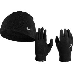 Czapka i rękawiczki zimowe unisex Nike Dri-Fit Fleece. Czarne czapki zimowe Nike, bez wzorów. Za 354.24 zł.