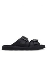 Clarks Klapki Solsbury Strap 26180885 Czarny. Czarne klapki Clarks, ze skóry. Za 399.99 zł.