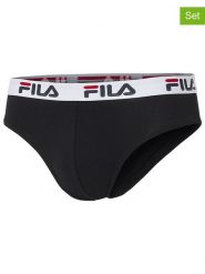 Fila Slipy (2 pary) w kolorze czarnym rozmiar: S. Czarne slipki Fila, s, bez wzorów. Za 43.99 zł.