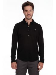 The Time of Bocha Koszulka polo w kolorze czarnym rozmiar: XXL. Czarne koszulki polo The Time of Bocha, xxl, bez wzorów, z bawełny, bez kołnierzyka, bez ramiączek. Za 126.99 zł.