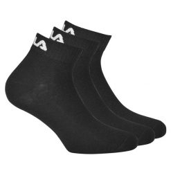 Skarpetki krótkie unisex Fila Invisible Plain Socks 3 pary. Czarne skarpety Fila, bez wzorów, z bawełny. Za 28.99 zł.