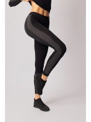 Spaio Legginsy termiczne "Fierce" w kolorze czarno-szarym rozmiar: M. Czarne legginsy długie sportowe Spaio, m, bez wzorów, z materiału, outdoorowe. Za 132.67 zł.